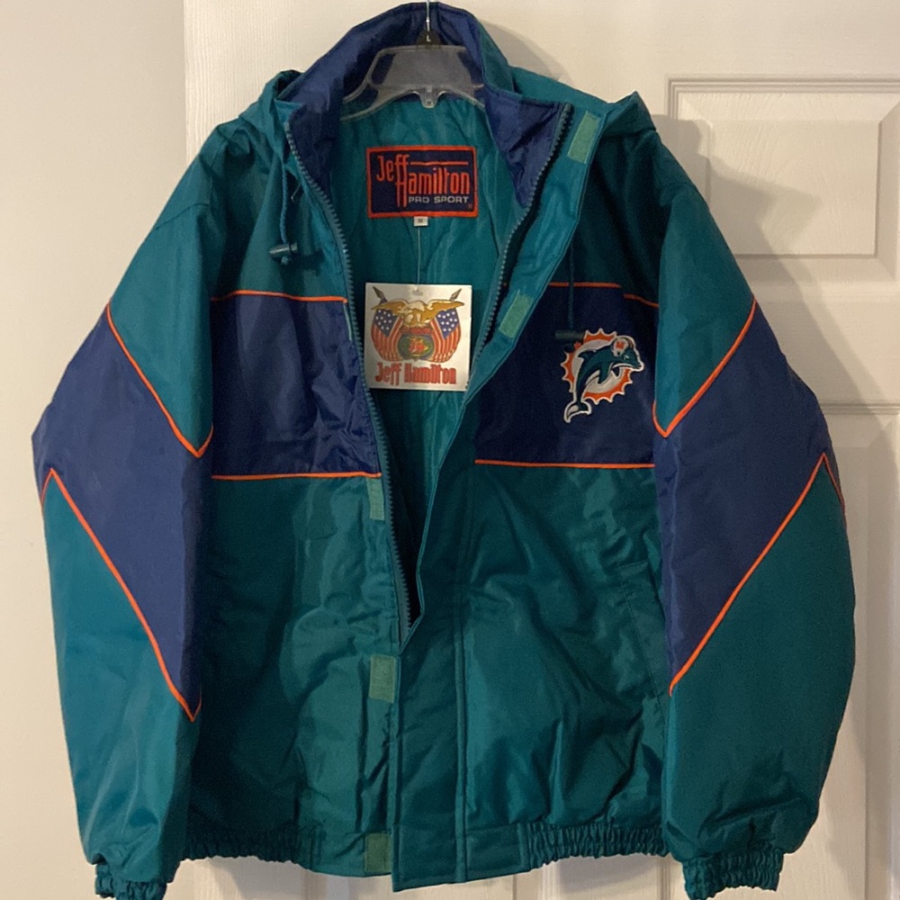 Vintage Jeff Hamilton an Original Pro Sport Dolphins Jacket size M - Picture 5 of 16
